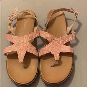 Pink starfish sandals